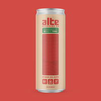 Single 12 oz. can of Alte Beverage Watermelon, Basil, Jalapeño with a Red background